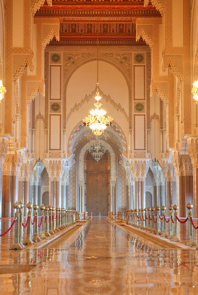 Interior de la Mezquita Hassan II